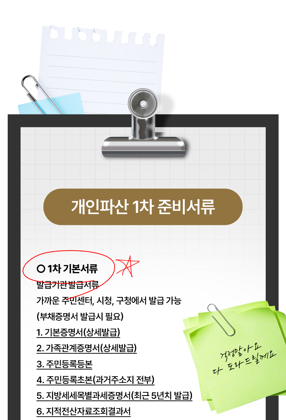 진주개인파산 서류 예시 1